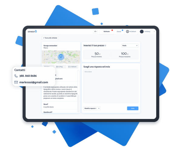 Trova clienti, offerte di lavoro o richieste di preventivi per web designers