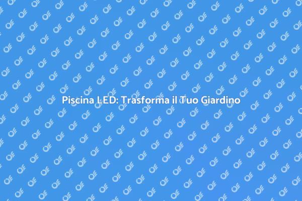 Piscina con Luci LED per il Giardino