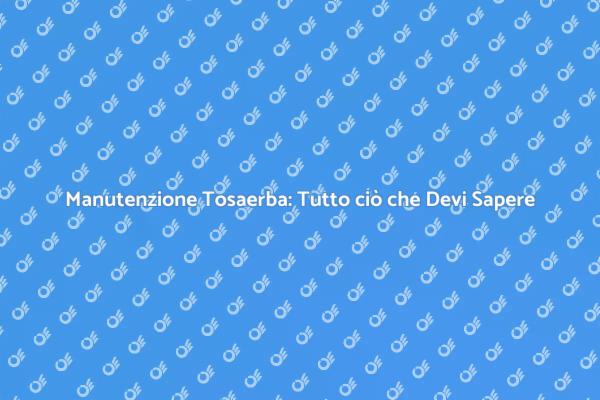 Manutenzione Efficace del Tosaerba