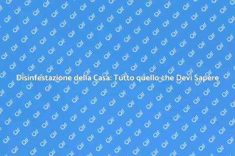 Disinfestazione Casa: Guida Completa