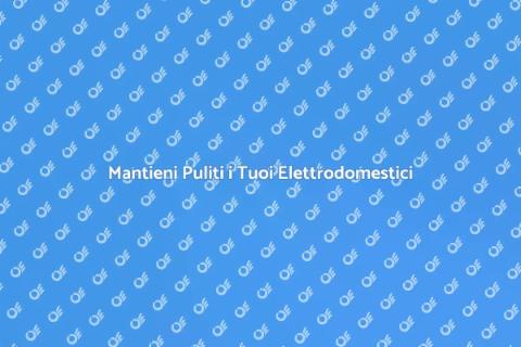 Pulizia Elettrodomestici in Casa