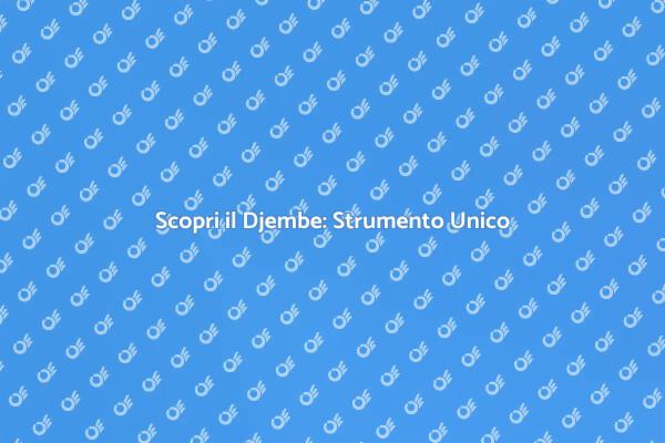 Djembe: La Magia della Musica Africana