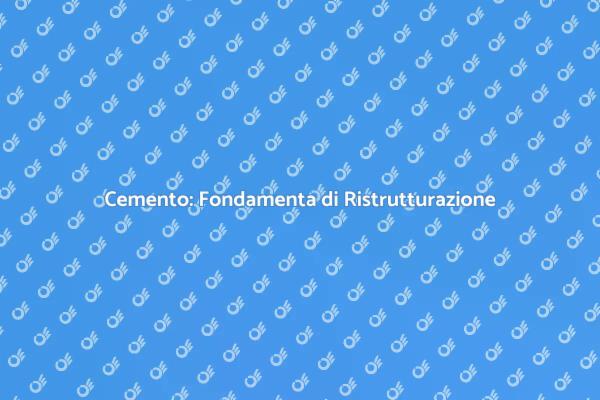 Cemento per Grandi Ristrutturazioni