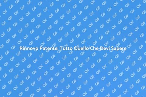 Rinnova la Patente Ogni 10 Anni