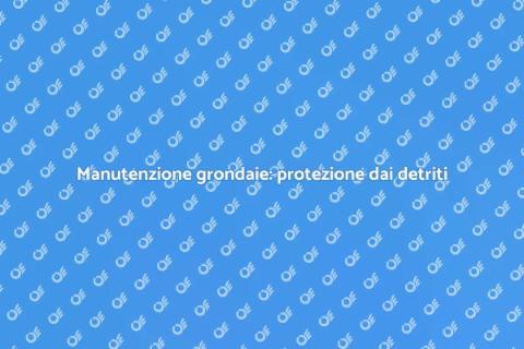 Proteggi le grondaie dai detriti