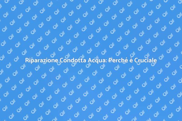 Riparazione della Condotta: Cosa Sapere