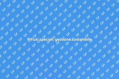 Gestione eco sostenibile rifiuti