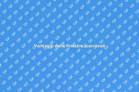 Installare finestre scorrevoli moderne