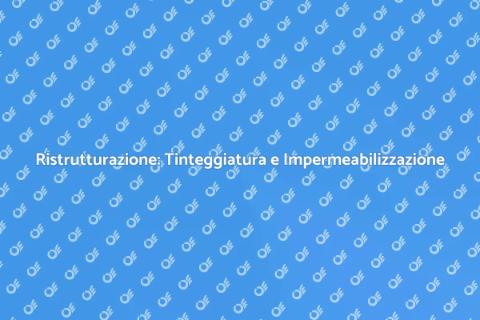 Tinteggiatura e Impermeabilizzazione