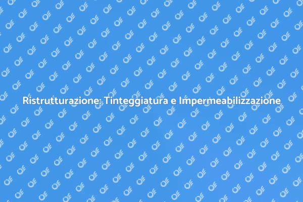 Tinteggiatura e Impermeabilizzazione Efficace