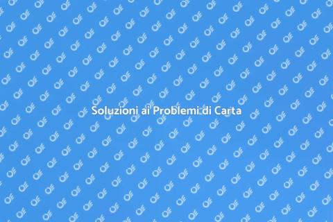 Problemi di Alimentazione della Carta