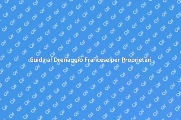 Soluzioni per Drenaggio Francese Efficaci