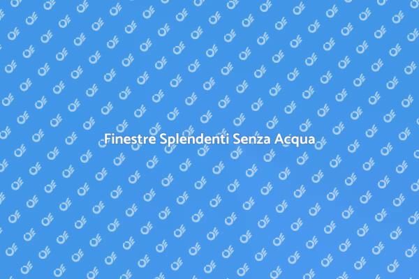 Rendi le Finestre Splendenti Senza Acqua