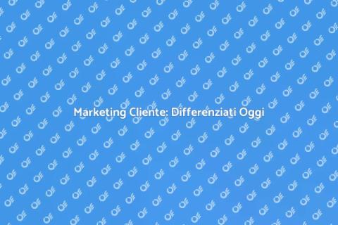 Strategia Marketing Focalizzata Cliente