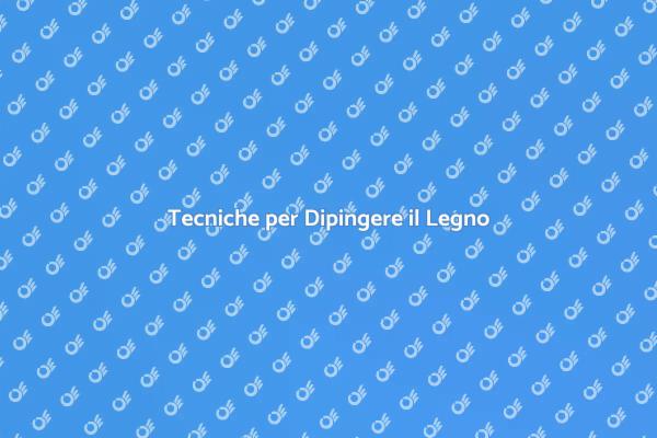 Trasforma il Tuo Legno con Colori