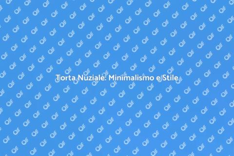 Torta Nuziale Minimalista: Eleganza Pura