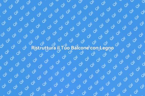 Pensilina in Legno per il Balcone