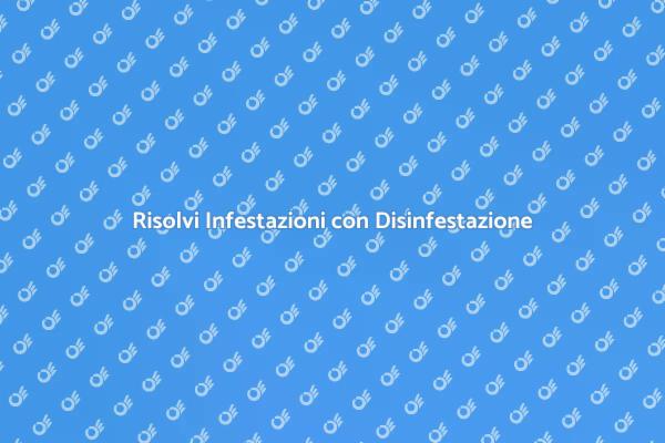 Disinfestazione: Soluzioni Veloci e Efficaci