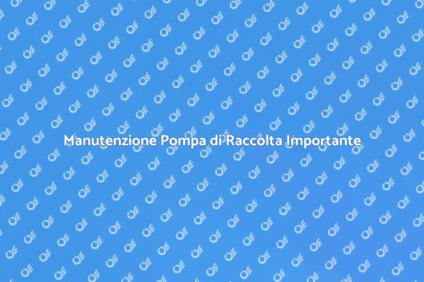 Assistenza per Pompa di Raccolta Fondamentale