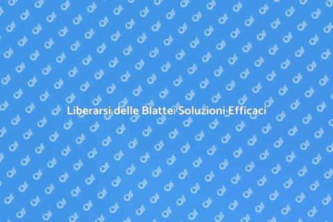 Disinfestare Blatte: Guida Completa