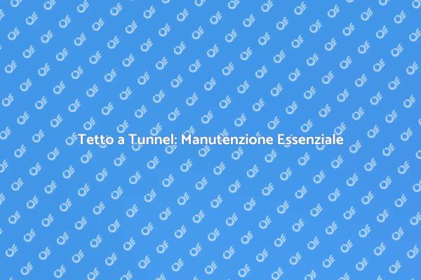 Come Mantenere il Tetto a Tunnel