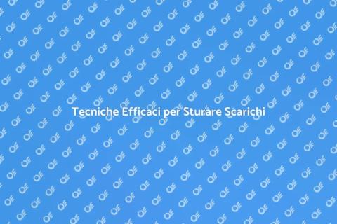 Manutenzione Idraulica: Sturare Scarichi