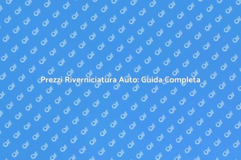 Costo Riverniciare Auto: Scopri di Più