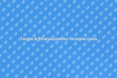 Incidere Messaggi su Targhe di Riconoscimento