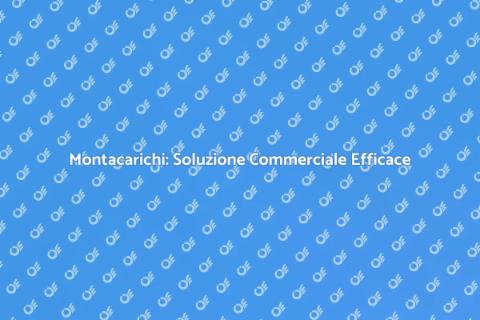 Montacarichi Commerciale: Efficienza