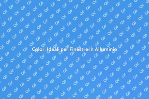 Miscelazione Colori Finestre Alluminio