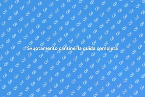 Svuotare cantine in modo professionale