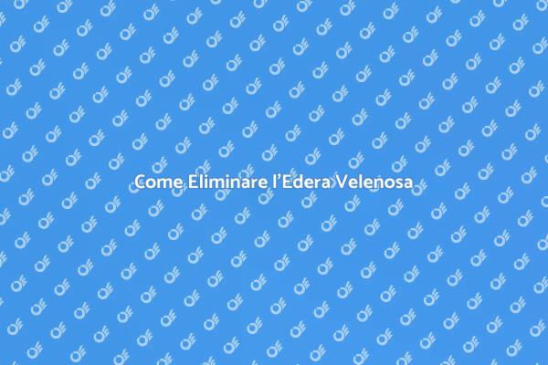 Rimuovi l'Edera Velenosa in Sicurezza