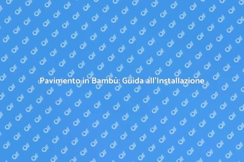 Posare un Pavimento in Bambù
