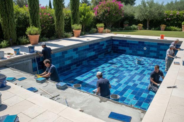 Sostituire il rivestimento di piscina