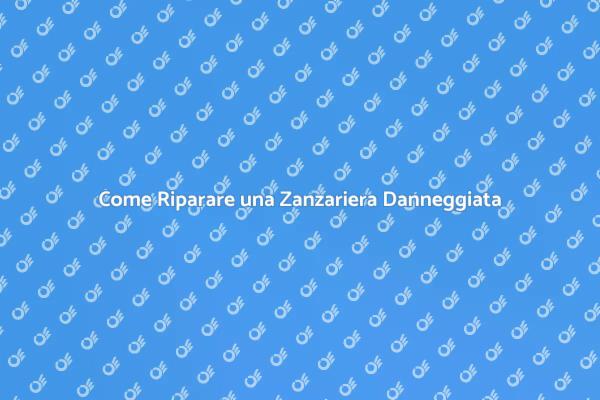 Ripara la Zanzariera e Ritorna al Comfort