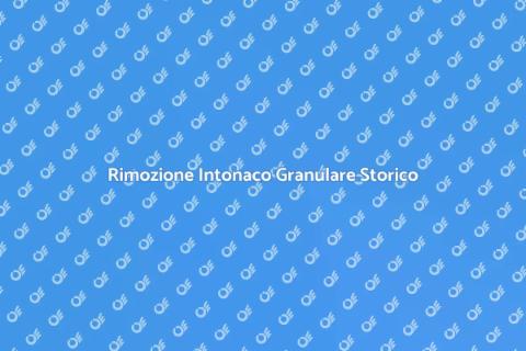 Rimozione Intonaco Granulare Edifici