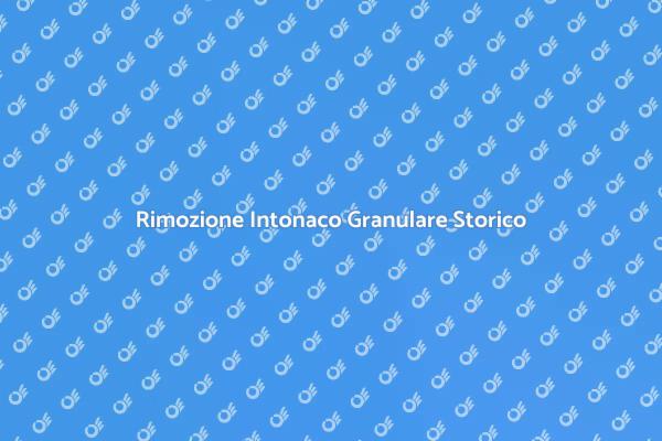 Intonaco Granulare: Rimozione Essenziale