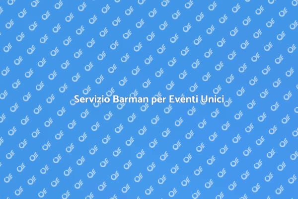 L'Arte del Barman per il Tuo Evento