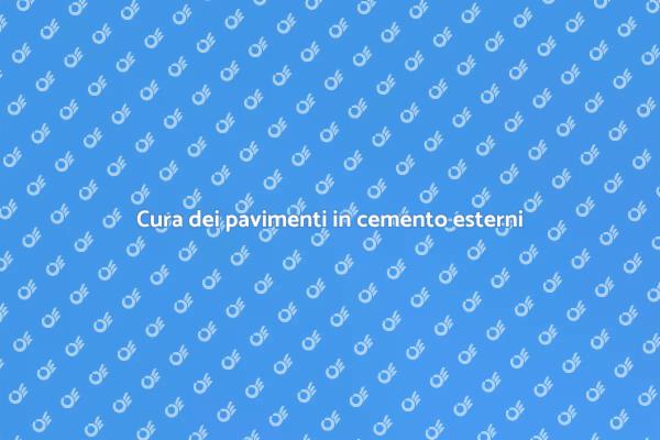 Manutenzione pavimenti esterni: guida utile