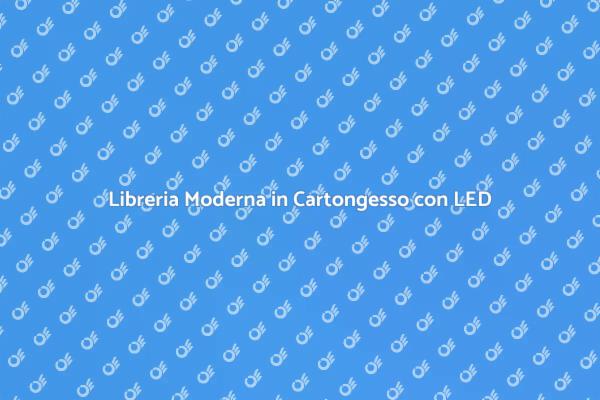 Libreria Elegante in Cartongesso LED