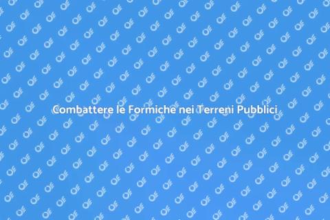 Disinfestare Formiche da Terreni Pubblici