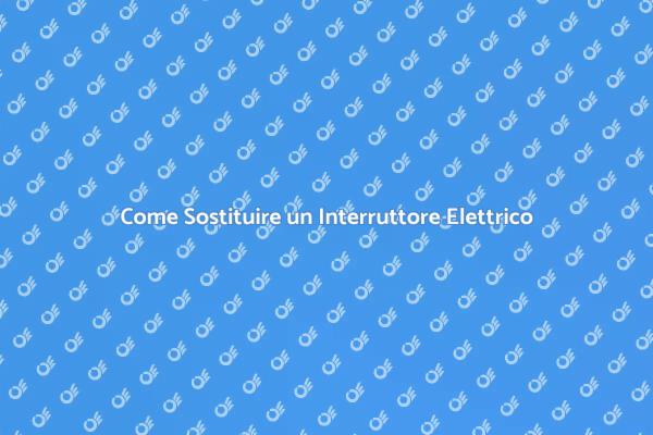 Manutenzione: Sostituisci l'Interruttore!