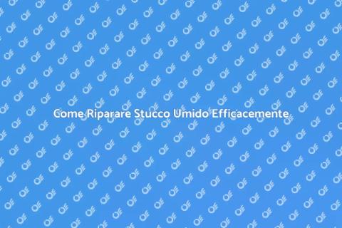 Riparazione Stucco Danneggiato Umidità