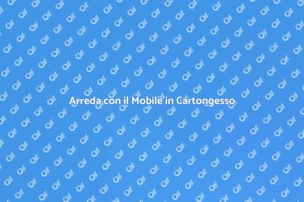 Scopri il Mobile Minimalista in Cartongesso