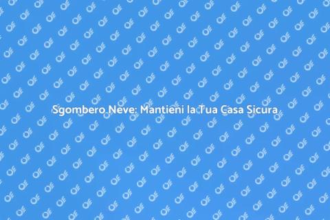 Sgombero della Neve: Servizio Essenziale