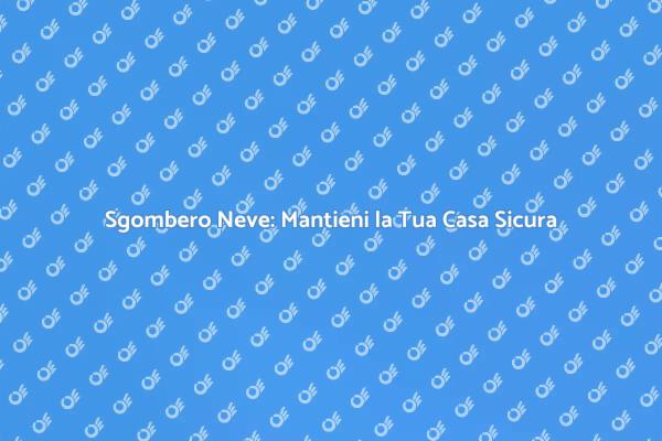 Sgombero Neve: Sicurezza Invernale Garantita
