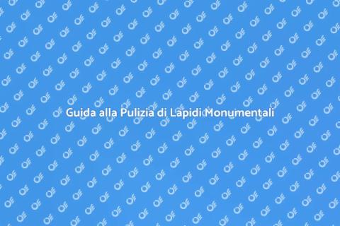 Pulizia di una Lapide Monumentale