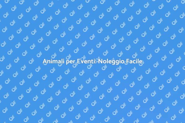 Animali per Eventi di Comunità