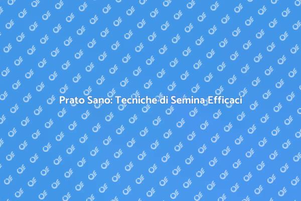 Guida alla Semina per un Prato Sano