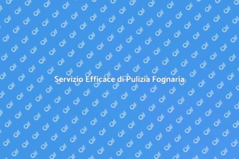 Pulizia Rete Fognaria Cittadina